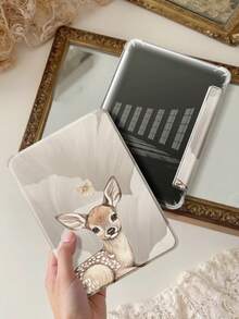 The Little Deer And The Bow Tie Tablet Protective Case,Compatible With 9.7/10.2/10.5/10.9/12.9/Pro 11, 10th Gen,Compatible With Samsung Galaxy Tab S6 Lite 10.4 Inch,Compatible With Kindle Paperwhite 12th Gen 2024,Kindle (11th Generation) 2022 Release,Soft Anti-Fall Protection,Smart Stand/Automatic Wake Up/Sleep,An Excellent Festival Gift. - Multicolor - View 8