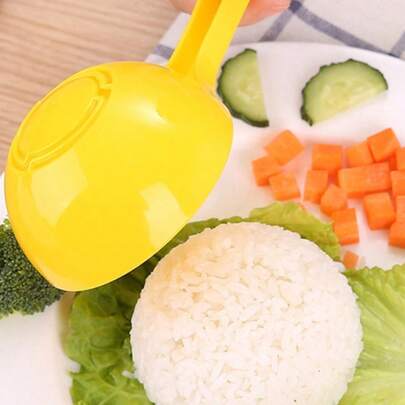 1pc Semi-Circle Rice Ball Mold, DIY Bento Box Tool With Plastic Rice Spoon