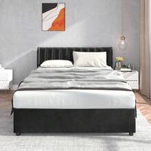 Bed Bases & Foundations - Black + Velvet + 160cm*200cm - View 5