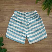 Boys' Linen Shorts, Premium Sizes 2 To 16 - Azul Acuario - Ver 2