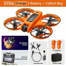 AXNEN 2026升级版S156无人机，配备双摄像头、大型遥控器、无刷电机、光流悬停、智能避障，易于新手操控，适合作为万圣节和圣诞节礼物。 - 彩色 - 查看 14