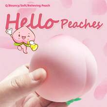 1个桃子造型挤压玩具 - 解压玩具 - 挤压玩具 - 软玩具 - 捏捏乐玩具 - 指尖玩具 - 史迪奇玩具 - 旅行玩具 - 课堂指尖玩具 - 迷你洗澡玩具 - 圣诞文具减压球,生日礼物,完美礼物,赠品,玩具,游戏 - 彩色 - 查看 3
