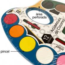 Acuarelas Sólidas Portátiles en Estuche Metálico, Colores Duraderos, para Viaje, Sketching y Pintura al Aire Libre - Una pieza - Ver 5