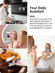 1pc Silicone Suction Cup Phone Case Stand, Phone Suction Cup, Octobuddy, Sticky Phone Grip, Sticky Phone Holder, Compatible With Smartphones - 多色 - 查看 5