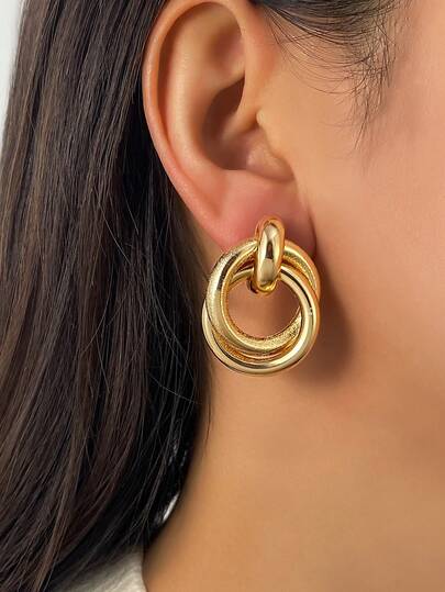 简约百搭金属耳环