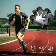 BULLETSHAKER Running Parachute Speed Training 54'' Inch Agility Training Equipment, Speed Chute Resistance Parachute For Speed And Acceleration Training - White - View 6