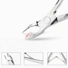 Kit 2 Alicates de Cutícula Profissionais em Aço Inox / Alta Precisão Durabilidade Para Manicure e Pedicure - 1 Unidade - Visão 10