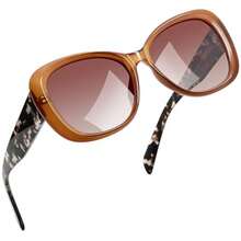 Lentes de sol para mujer estilo mariposa, acetato polarizado, protección UV400, diseño de moda y elegante, ideal para looks modernos y sofisticados - 04 - Marrón - Ver 4