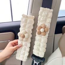 1 件/2 件花朵图案汽车安全带套，简约风格安全带肩垫保护套，通用汽车配件 - 彩色 - 查看 13