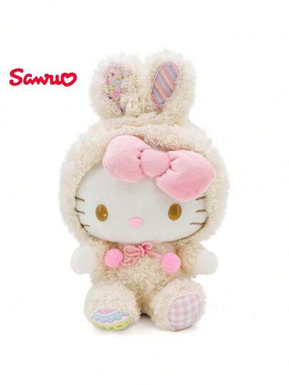 Sanrio 1件三丽鸥彩色变形兔系列Hello Kitty毛绒娃娃挂件，包/背包配件，精致Hello Kitty玩偶，儿童益智娃娃