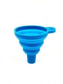 1pc Foldable Mini Blue Funnel, Suitable For Home, Plastic Funnel For Oil Pans, Silicone Funnel For Kitchen Supplies And Outdoor Camping - Multicolor - View 15