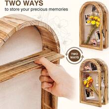 1PC Shadow Box Frame 10x16 Large Shadow Boxes Display Cases With Linen Back And Removable Shelves, Picture Frame Wedding Bouquet Memorabilia Medals Photos Memory Box For Keepsakes - Hanging Wooden Photo Frame - View 9