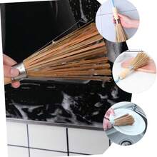 Natural Long Handle Bamboo Pot Scrubber - Kitchen Cleaning Supplies - Long-handled Bamboo Brush - 1 Piece - View 3