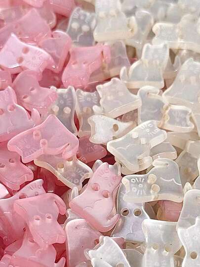 30颗可爱猫咪造型纽扣 - DIY缝纫工艺配件，适用于娃娃衣服、手机壳和儿童派对桌面装饰