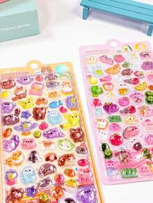 3D Embossed Stickers For Children's Art And Crafts, Interchangeable Sticker Game, Office And School Decorative Stickers, Birthday And Christmas Gifts - Multicolor - View 5