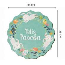 Enfeite de Páscoa Religioso Premium - Pronto para Pendurar na Porta - Variação 2 - Visão 4