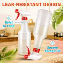 DIYSELF Spray Bottle 2 Pack Plastic Spray Bottles For Cleaning, 16oz\/500ml Empty Spray Bottles For Liquids, Heavy Duty Spray Bottle For Plants, Pets, Alcohol, Leak-Proof Squirt Bottles For Lab Reagent - ColorA - View 6