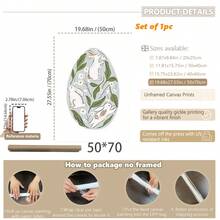 1pc Paintings Canvas Wall Art - Spring Art, Easter Decor, Bohemian Easter Art, Floral Art, Neutral Color Wall Decor, Floral Art - Baby Goods – Framed Nursery Wall Art Perfect Fit For Playroom Decor Nursery Decor, Childcare Room Decor, Preschool Decor, Boy's Room Decor Girl's Bedroom Decor Kids' Room Decor Easter Wall Decor, Nursery Spring Decor, Easter Children's Room Posters, Spring Decor Posters - Multicolor - View 32