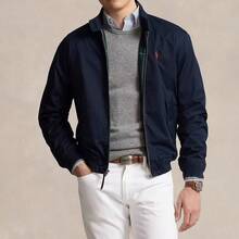 Polo Ralph Lauren Classic Twill Stand Collar Jacket - Men's - 藏蓝色 - 查看 2