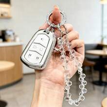 [ Side Diamonds ] 5 Buttons TPU Car Key Case Cover Shell Fob For Cadillac ATS CTS XT5 XT4 - 款式 11 - 查看 12