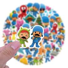 Pocoyo贴纸，可用于装饰文具、水瓶、行李箱、滑板、吉他、DIY剪贴簿材料 - 彩色 - 查看 7