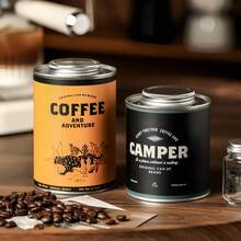 Recipiente de almacenamiento de café de alta calidad con válvula de desgasificación unidireccional - Recipiente sellado herméticamente apto para granos de café, hojas de té, productos secos, especias | Lata de metal resistente a los rayos UV para la cocina, la despensa, el campamento al aire libre - Multicolor - Ver 2