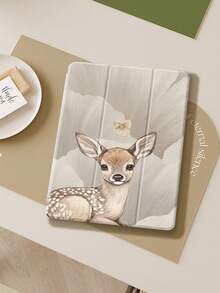 The Little Deer And The Bow Tie Tablet Protective Case,Compatible With 9.7/10.2/10.5/10.9/12.9/Pro 11, 10th Gen,Compatible With Samsung Galaxy Tab S6 Lite 10.4 Inch,Compatible With Kindle Paperwhite 12th Gen 2024,Kindle (11th Generation) 2022 Release,Soft Anti-Fall Protection,Smart Stand/Automatic Wake Up/Sleep,An Excellent Festival Gift. - Multicolor - View 2