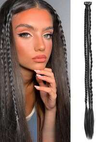 女士合成编织假发，三股辫，自然逼真，时尚独特的水滴形辫子。 - 彩色 - 查看 12