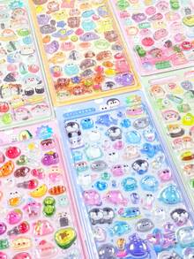 3D Embossed Stickers For Children's Art And Crafts, Interchangeable Sticker Game, Office And School Decorative Stickers, Birthday And Christmas Gifts - Multicolor - View 3