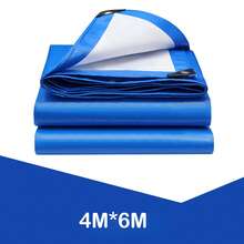 Membrana Impermeable Reforzada de Alta Resistencia, Resistente a la Lluvia Azul, 16 Milésimas de un Pulgada, Recubrimiento de Doble Cara, Protección UV, Resistencia al Desgarro y Bordes con Doble Refuerzo. Adecuada para Techos, Patios, Piscinas, Barcos y Cubiertas de Vehículos. Versátil para Uso en Exteriores, Esencial para Camping y Autocaravanas. - 4 x 6 metros - Ver 9