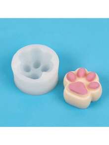 Cute Cat Paw DIY Handmade Plaster Aromatherapy Multifunctional Silicone Mold - White - View 5
