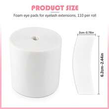 110片装睫毛移植垫，预裁切泡沫睫毛胶带，U型睫毛移植眼贴，睫毛胶带，眼垫，美容工具 - 白色 - 查看 2