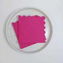 25/50/100pcs 5*5 Inch Dual-Layer Scalloped Edge Colorful Cocktail & Dessert Napkins, Disposable Foldable Party Napkins Suitable For Wedding, Birthday, Valentine's Day, St. Patrick's Day, Anniversary, Dinner, Reception - Multicolor - View 19