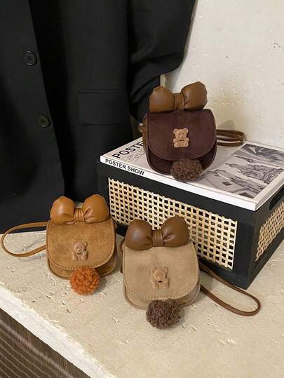 New Pu Mini Crossbody Bag With Bow Decoration, Flap Design, Casual Crossbody Bag, Christmas Storage Bag, Suitable For Commuting, Shopping, And Convenient Outdoor Use. A Perfect Gift For Friends And Besties, A Teacher's Gift, And A Choice For Holidays And Festivals.