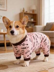 1件宠物狗睡衣，防掉毛休闲可爱空调服，适合小型至中型犬，宠物 - 彩色 - 查看 3