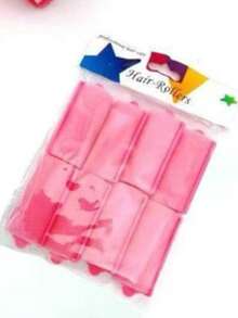 Pink Foam Hair Roller Set (6.5cm X 3cm) - Portable Heatless Curling Iron For  Tool For Big Waves And Pear-Shaped Hairstyles - DIY For Long And Short Hair - Doesn't Damage Hair - Ideal For Home Use, Travel, And For A Quick And Effortless Look - Achieve Natural And Voluminous Curls Easily Anytime, Anywhere With This Amazing Set Of Soft And Comfortable Rollers - 玫紅色 - 查看 5