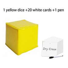 BELLKIDS 1 Stück DIY Einsatzkarte Würfel, 4 Farben, kann mit Karten für Kartenerkennungsspiele verwendet werden, Lernwürfel-Spielzeug, hexagonaler Würfel, geeignet für Klassenzimmer, Partys, Zuhause, Lehrmittel, Brettspiele, Würfelspiele, Set - Verschiedenfarbig - Übersicht 21