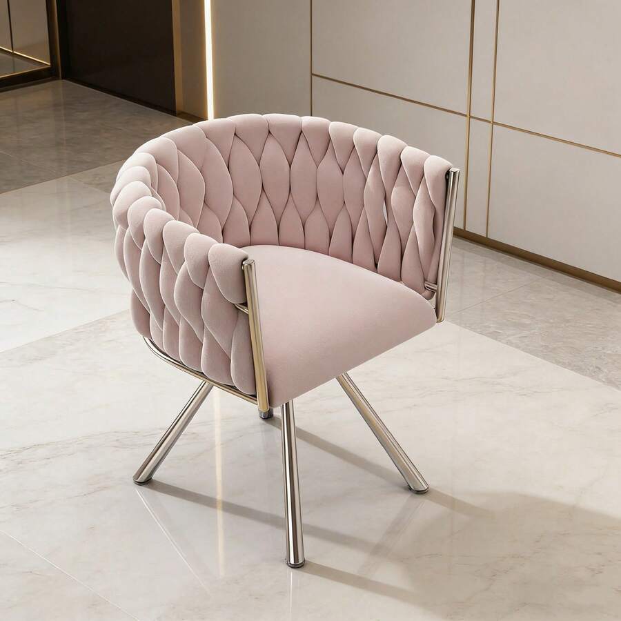 Vanity Stools - Pink + Velvet - View 1