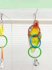 1pc Wooden Interactive Ladder Training Toy Suitable For Small Pets, Birds, Parrots, Hamsters, Climbing Ladder, Swing, Accessories - Multicolor - View 13