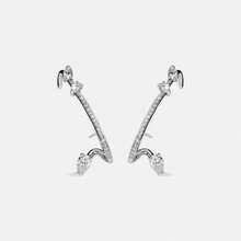 18K镀金925纯银优雅奢华独特水滴形锆石耳环，女士日常佩戴 - Zircon Earrings - 查看 6