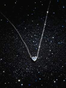 1 chiếc dây chuyền mặt hình trái tim tối giản, thời trang, dây chuyền choker ngắn bằng thép không gỉ tinh tế, sang trọng, phù hợp cho phụ nữ đeo hàng ngày và trong các dịp lễ hội. - Nhiều màu - Xem 10