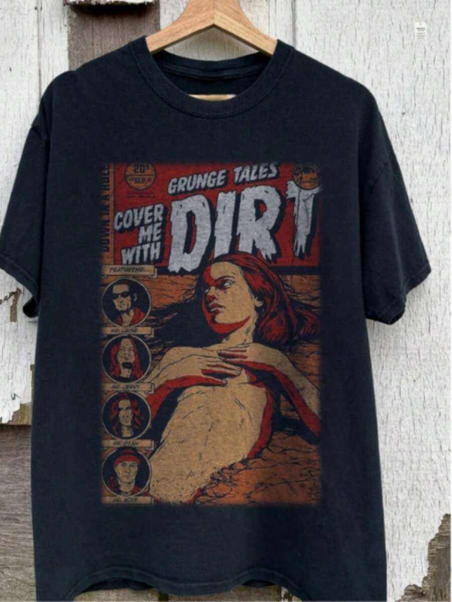 New Arrival Rare Alice In Chains Dirt T-Shirt – Unisex  Cotton (S-5XL) - 黑色 - 查看 1