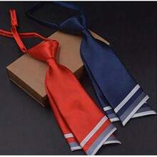 Professional Formal Wear For Ladies, Small Tie, Japanese Bow Tie, School-Style Bow Flower Performance Event, Bow Tie For Students - Red+Blue - View 8