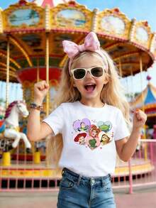 Disney Toy Story Character Heart Graphic Tee For Girls (Ages 2-14) – Ideal For Theme Parks & Holidays – Express Delivery - 白色 - 查看 1