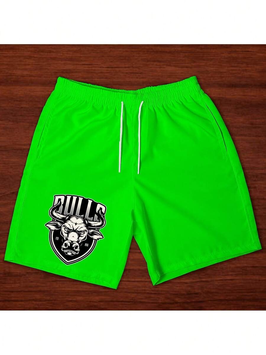 Bermuda Masculina "Boi Bulls" – O Estilo Bruto do Verão 2026 - Verde - Visão 1
