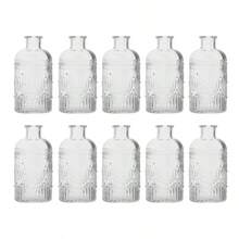 Set Of 10 Decorative Vases, 12.5 Cm, Glass, Flowers, Bottle - 透明的 - 查看 2