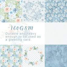 Craft Paper - 12in-powder Blue Flowers - View 2