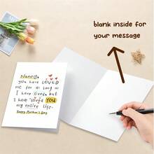 1PC Sweet Nanny Mother's Day Card (With Envelope) - "Nanny, I Have Loved You My Entire Life" Heartfelt Message, Perfect For Grandmother/Mother's Day, Loving Greeting Card - Multicolor - View 5