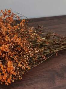 2000+ Hastes Buquê de Flores Secas Naturais de Bebê's Breath - Opções Multicoloridas, Buquê de Flores Reais Preservadas Branco Marfim de 16", Ramos de Encher Vaso, Para Decoração de Casamento, Centros de Mesa, Decoração Doméstica, Artesanato Floral DIY, Adereços de Fotografia, Suprimentos de Buquê DIY - laranja amarga - Visão 5