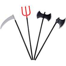 Halloween Grim Reaper Scythe Prop Set, Detachable Adjustable Skull Skeleton Plastic Fake Weapon, Cosplay Costume Accessory For Halloween Christmas New Year Party Role Play Stage Performance Photo Booth Gift For Adults Kids - Multicolor - View 11